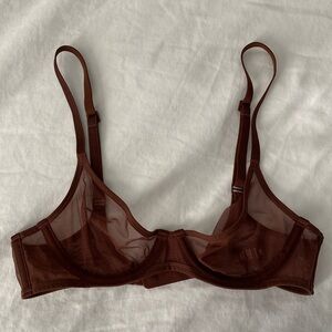 SKIMS Mesh Underwire Bra size 32A Espresso